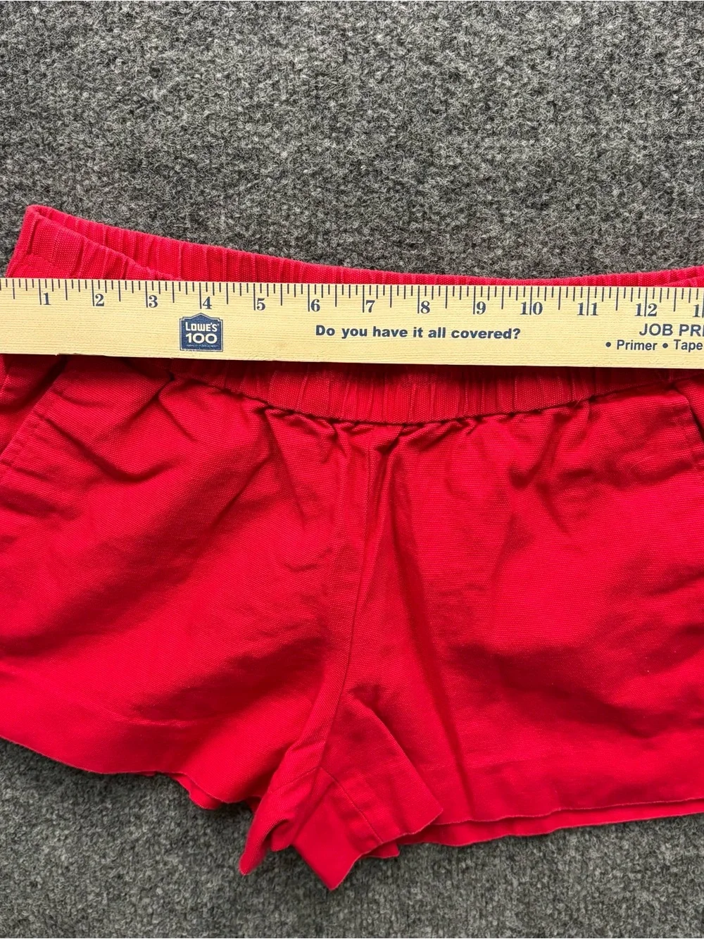 J. Crew Bright Red Elastic-Waist Shorts